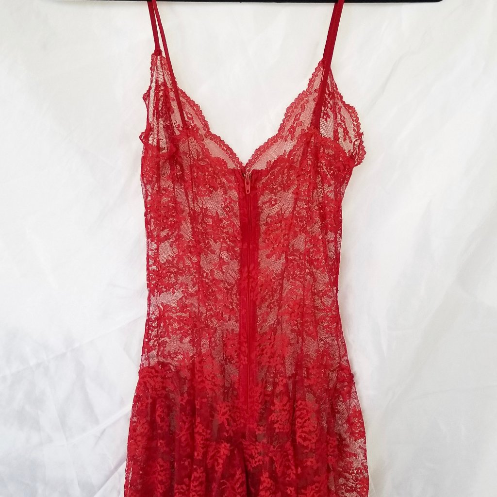 Trashy Lingerie Red Hot, Sexy, Vintage Lace Baby Doll - M